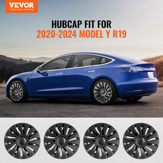 010235311112 - Durable ABS+PC 19" Hubcaps for Tesla Model Y with Stylish Design
