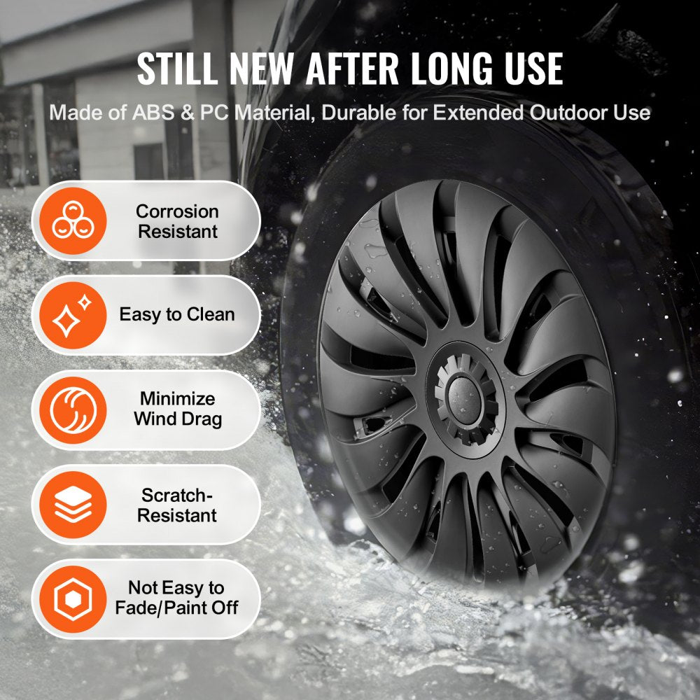 010235311112 - Durable ABS+PC 19" Hubcaps for Tesla Model Y with Stylish Design