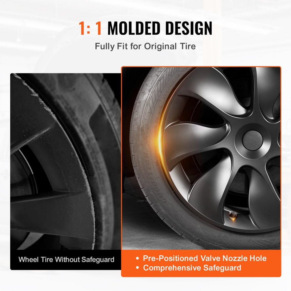 010869223208 - 19" Durable ABS Hubcaps for Tesla Model Y with Stylish Design