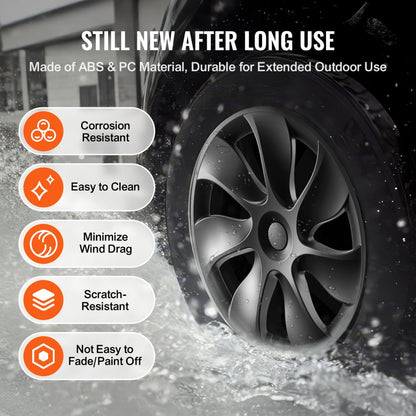 010869223208 - 19" Durable ABS Hubcaps for Tesla Model Y with Stylish Design