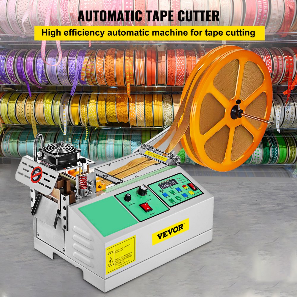 010767226286 - VEVOR 500W Automatic Tape Cutter for Hot/Cold Cutting