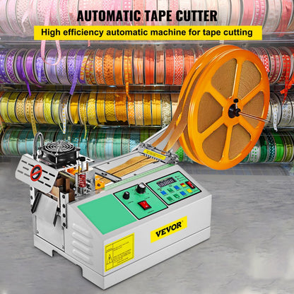 010767226286 - VEVOR 500W Automatic Tape Cutter for Hot/Cold Cutting