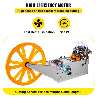 010767226286 - VEVOR 500W Automatic Tape Cutter for Hot/Cold Cutting