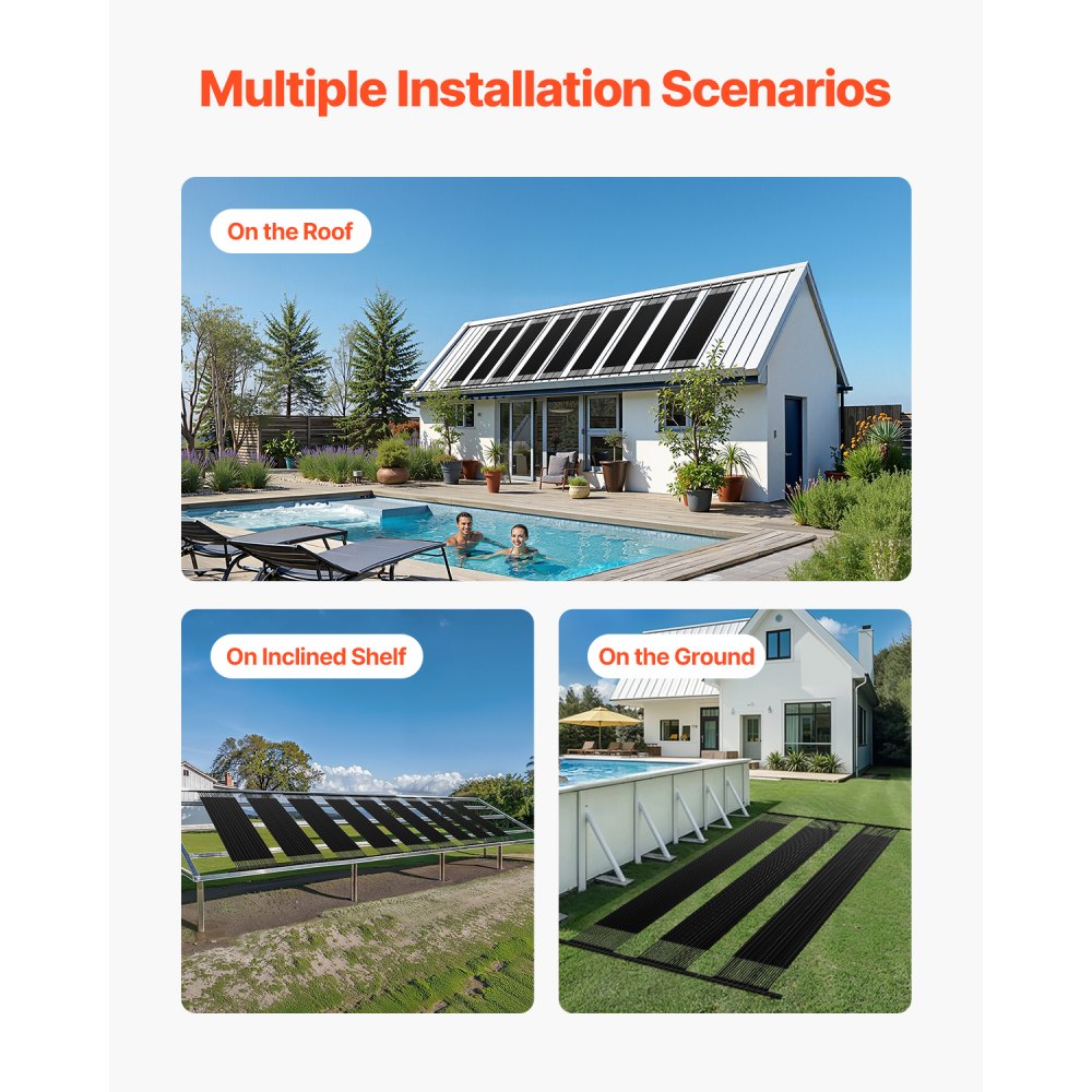 28013BX - 4x10 Solar Pool Heater for Above & Inground Use