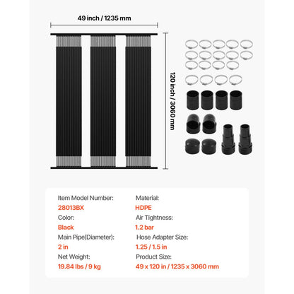 28013BX - 4x10 Solar Pool Heater for Above & Inground Use