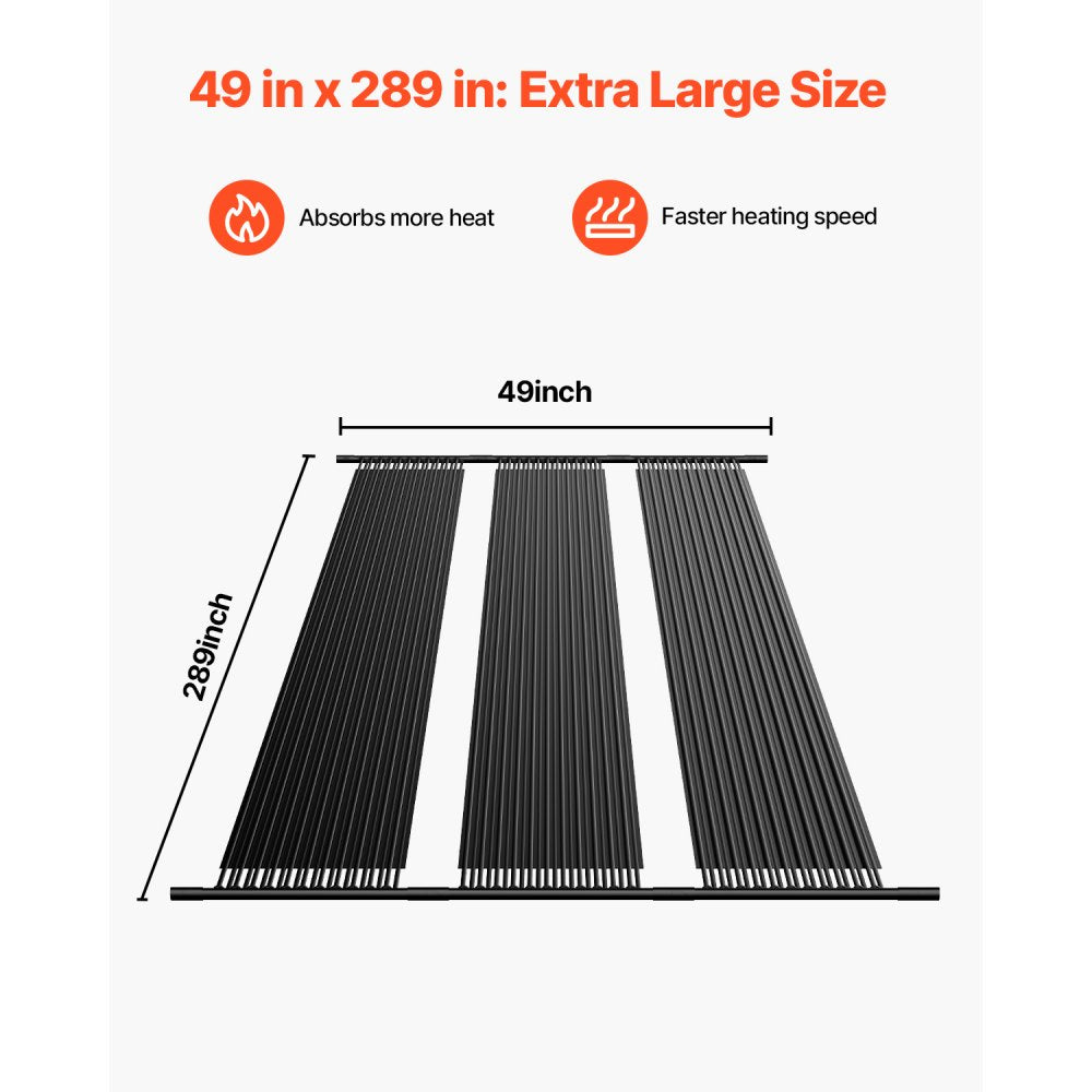 28041BX - Durable 4x24 ft Solar Pool Heater for All Pool Types