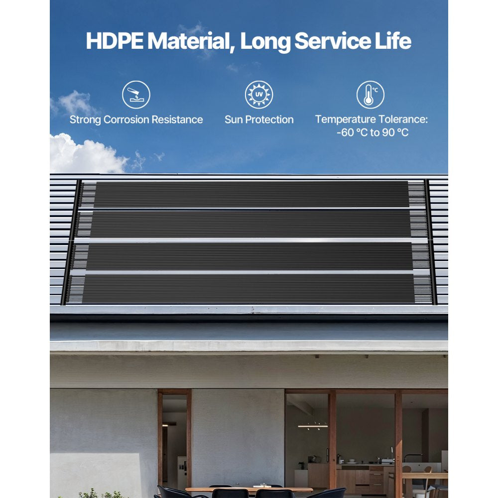 28032BX - Durable 2.75 x 20 Ft HDPE Solar Pool Heater System