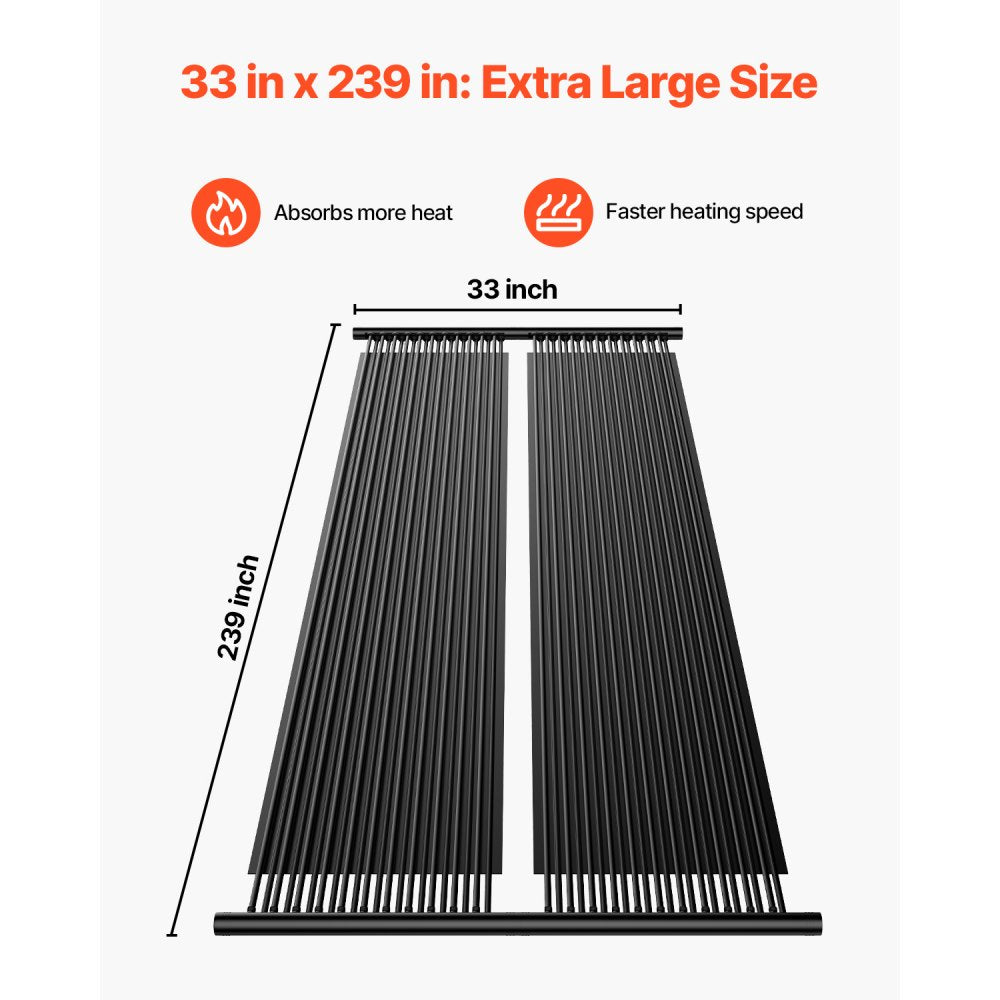 28032BX - Durable 2.75 x 20 Ft HDPE Solar Pool Heater System