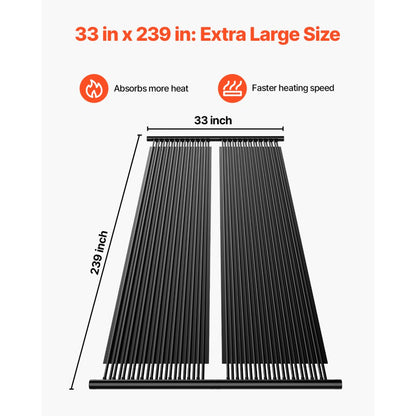 28032BX - Durable 2.75 x 20 Ft HDPE Solar Pool Heater System