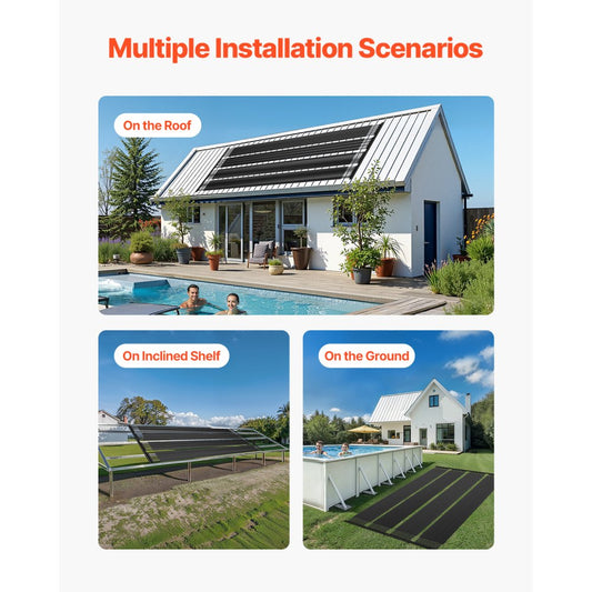 28032BX - Durable 2.75 x 20 Ft HDPE Solar Pool Heater System