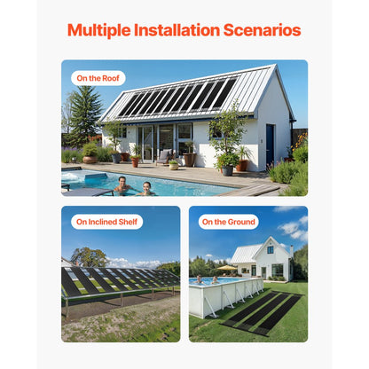 28014BX - 4x10’ Efficient Solar Pool Heater Panels for Quick Warmth