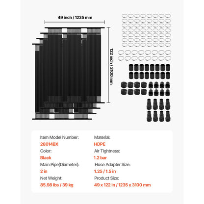 28014BX - 4x10’ Efficient Solar Pool Heater Panels for Quick Warmth