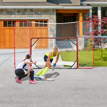 CD-HG04 - Durable 72" Steel Hockey Goal with Practice Rebounder