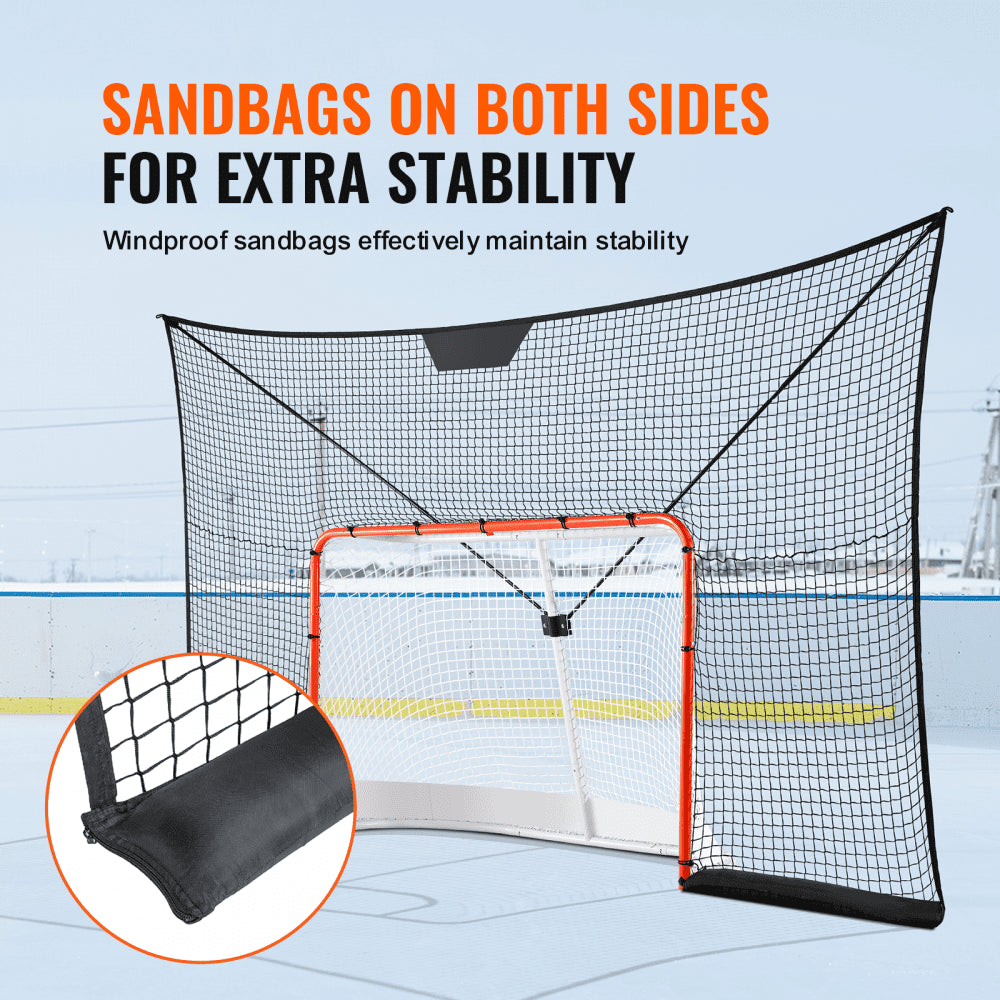 CD-HG05 - 12x7 FT VEVOR Hockey Goal Backstop Net for Training