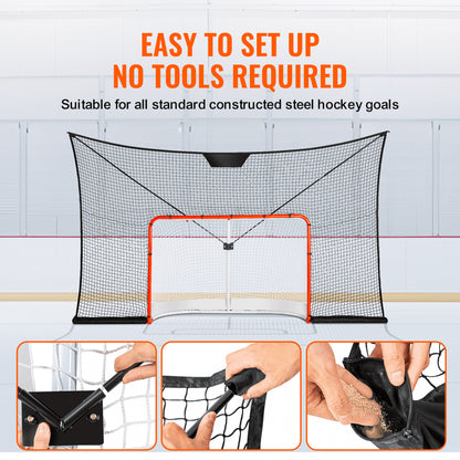 CD-HG05 - 12x7 FT VEVOR Hockey Goal Backstop Net for Training