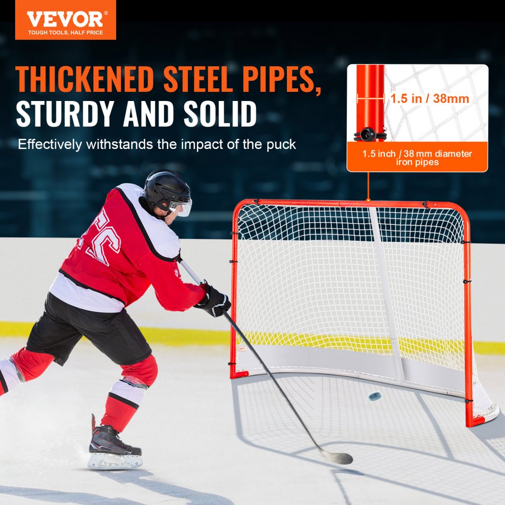 CD-HG02-A - Professional 72" VEVOR Street Hockey Goal with Durable 1.5" Steel Frame