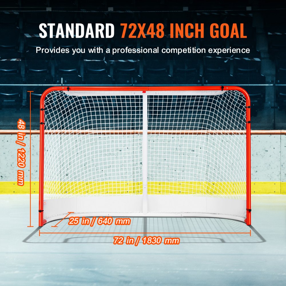 CD-HG02-A - Professional 72" VEVOR Street Hockey Goal with Durable 1.5" Steel Frame