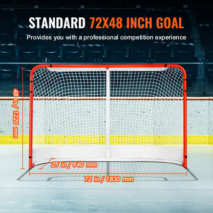 CD-HG02-A - Professional 72" VEVOR Street Hockey Goal with Durable 1.5" Steel Frame