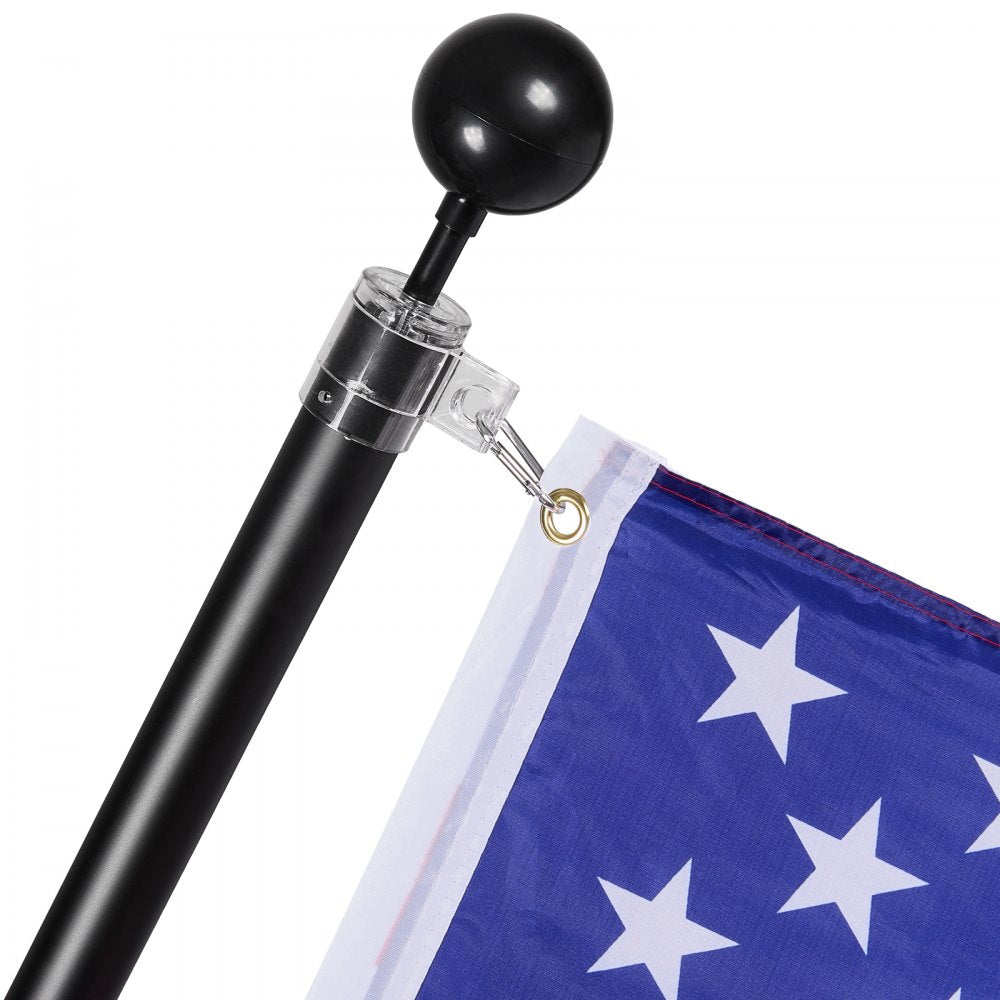 UP-QGSS25 - 25ft Telescopic Aluminum Flagpole Kit with American Flag