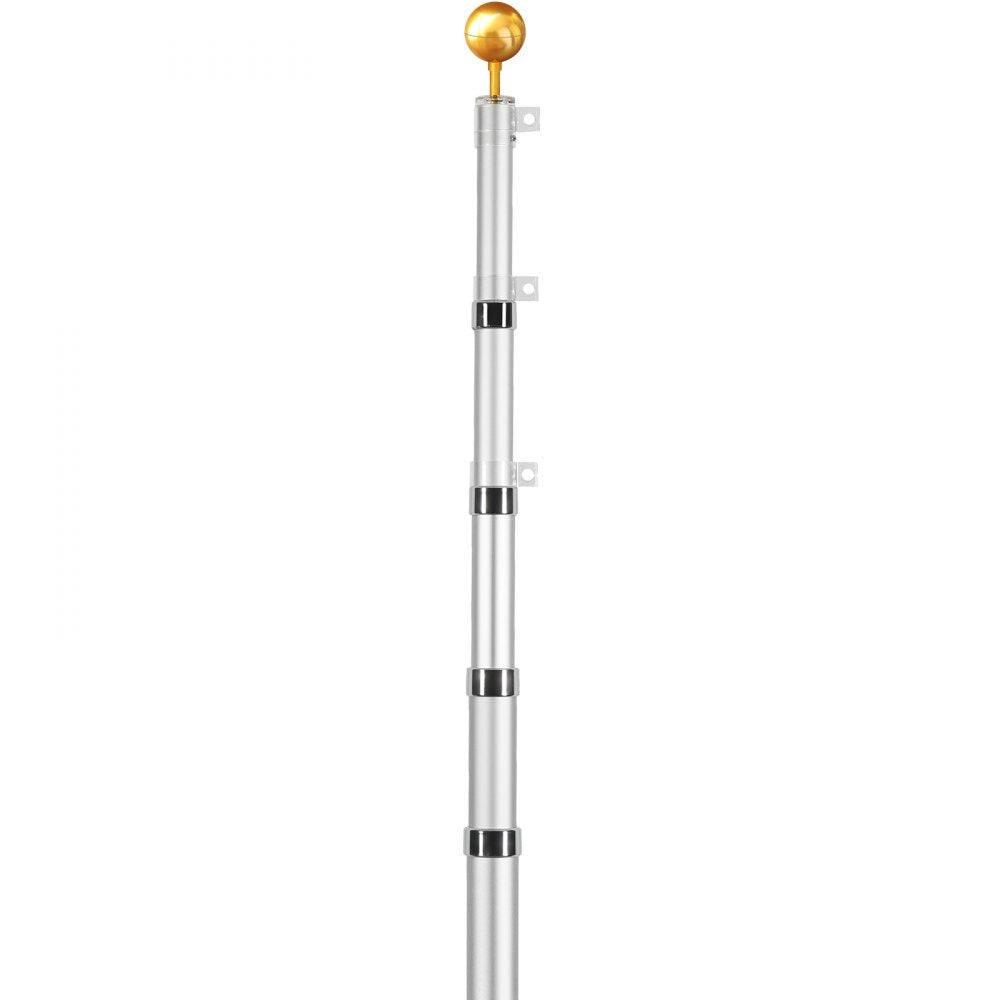 UP-QGSS25 - 25FT Telescoping Aluminum Flag Pole Kit for All Weather