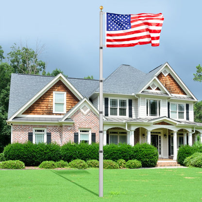 UP-QGSS30 - 30FT Durable Telescoping Flag Pole with Twist-Lock Mechanism