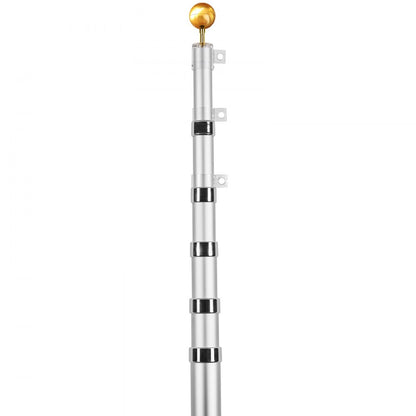 UP-QGSS30 - 30FT Durable Telescoping Flag Pole with Twist-Lock Mechanism