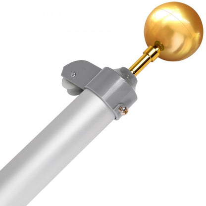 UP-QGTJ20 - 20ft Aluminum Flagpole Kit - Durable, Rust-Resistant & Lightweight