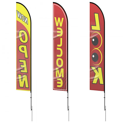 FLB-4.5-3B - 16.3ft Outdoor Open Flags Kit for Business Visibility