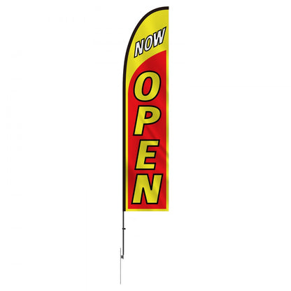 FLB-4.5-1B - 11.15ft Durable Open Flags for Outdoor Business Use