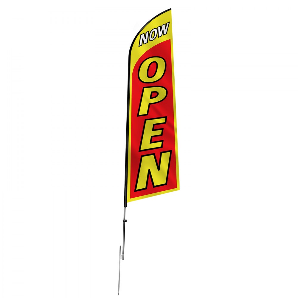FLB-4.5-1B - 11.15ft Durable Open Flags for Outdoor Business Use