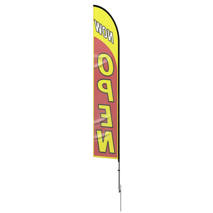 FLB-4.5-1B - 11.15ft Durable Open Flags for Outdoor Business Use