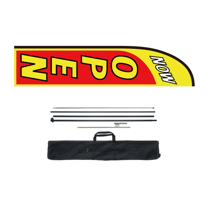 FLB-4.5-1B - 11.15ft Durable Open Flags for Outdoor Business Use