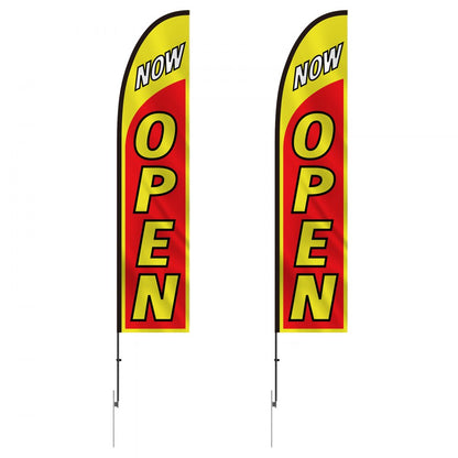 FLB-4.5-2C - 16.3ft VEVOR Outdoor Open Advertising Flags with Ground Stake