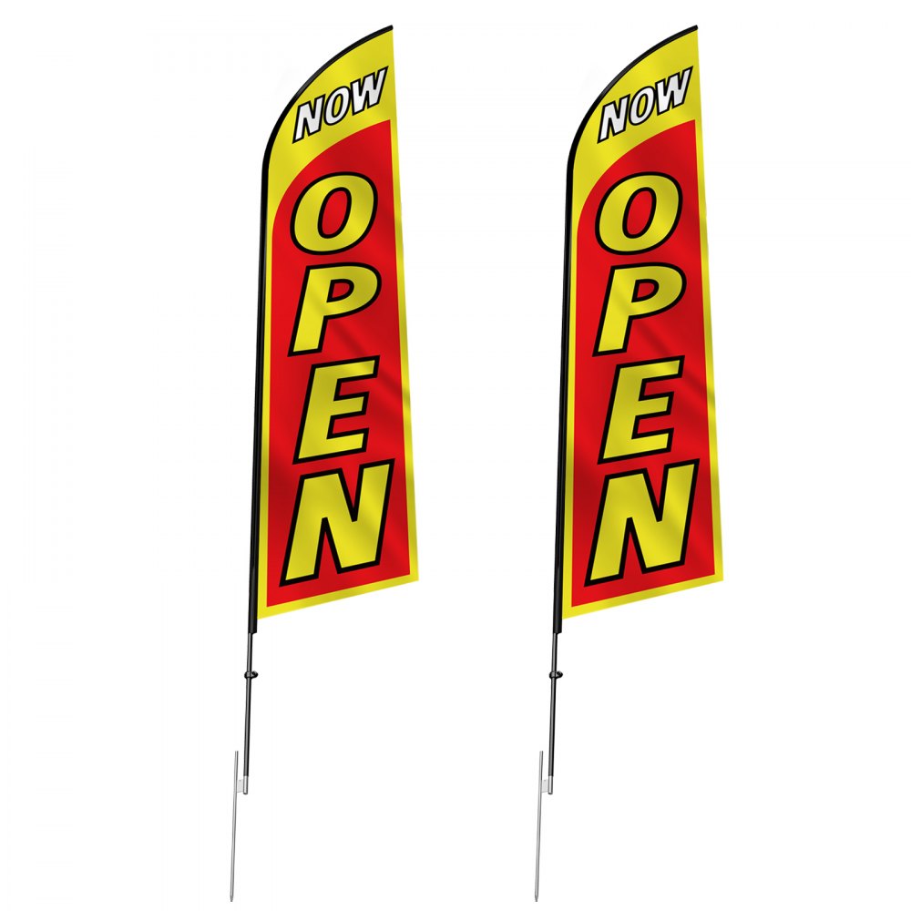 FLB-4.5-2C - 16.3ft VEVOR Outdoor Open Advertising Flags with Ground Stake