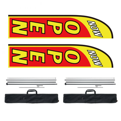 FLB-4.5-2C - 16.3ft VEVOR Outdoor Open Advertising Flags with Ground Stake