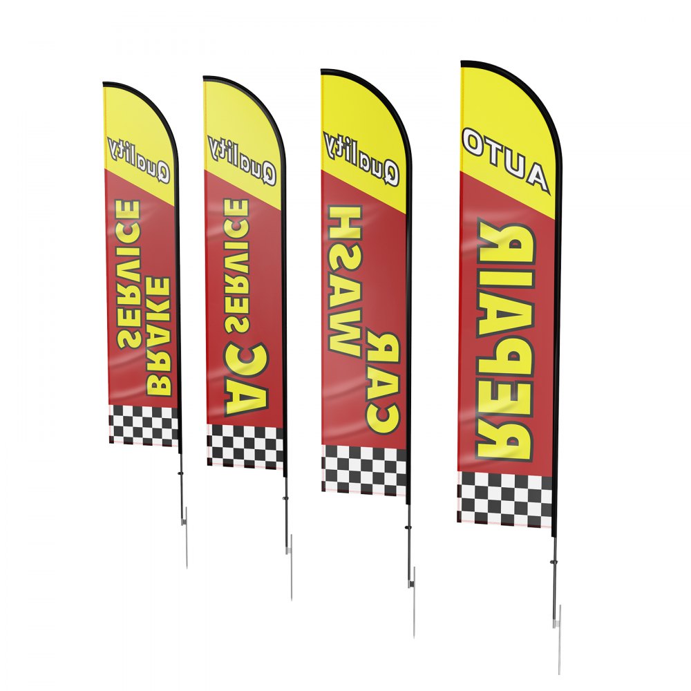 FLB-4.5-3B - 16.3FT VEVOR Feather Flag Kit for Auto Repair Marketing