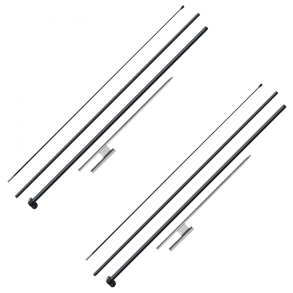 FLB-3.4-2 - 12.7ft VEVOR Feather Flag Pole Kit for Maximum Brand Exposure