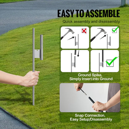FLB-4.5-1 - 16.3ft Durable Feather Flag Pole Kit for Outdoor Advertising