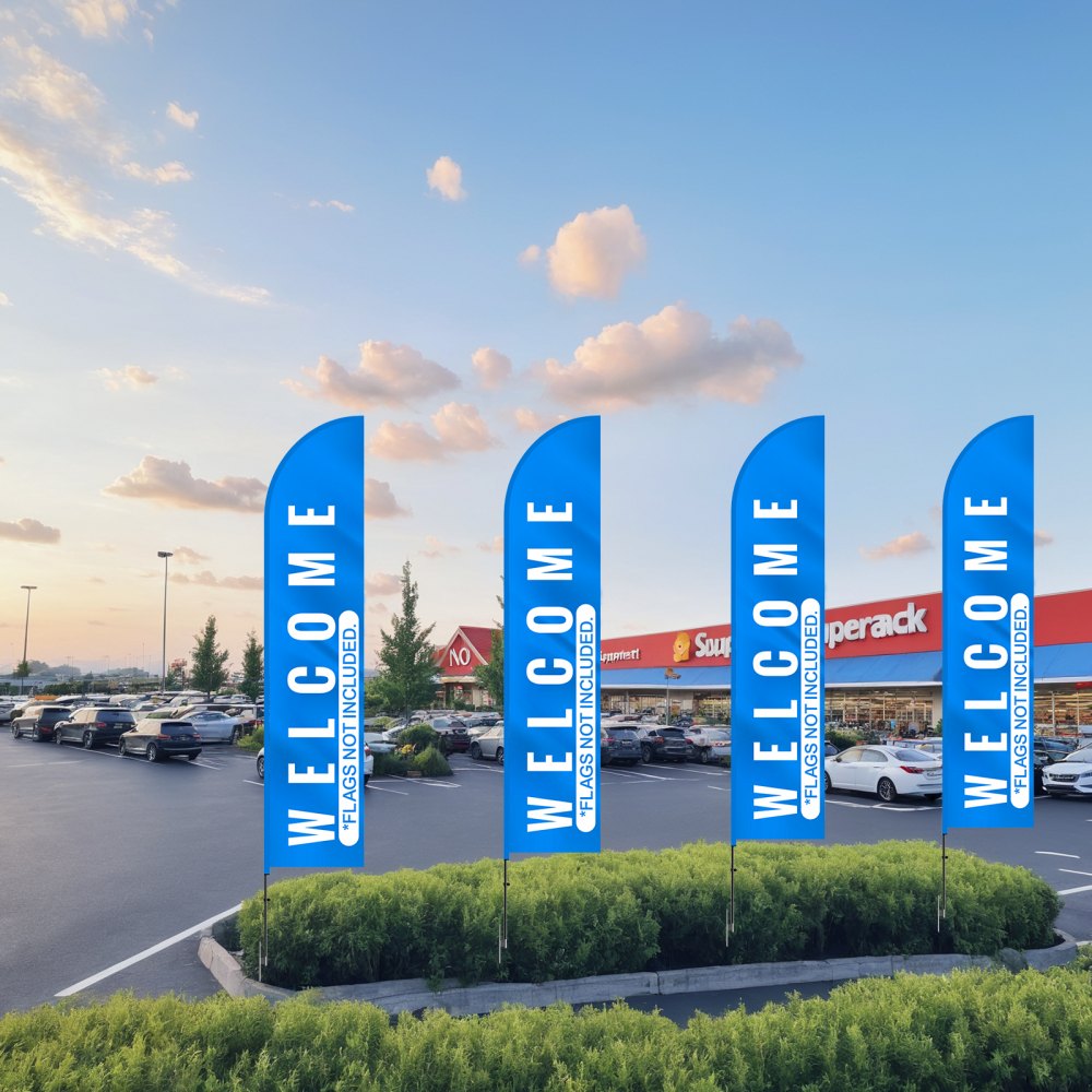 FLB-4.5-1 - 16.3ft Durable Feather Flag Pole Kit for Outdoor Advertising