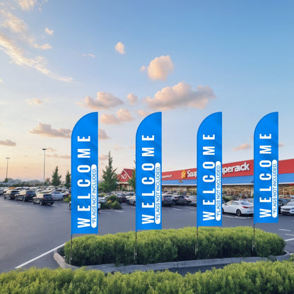 FLB-4.5-1 - 16.3ft Durable Feather Flag Pole Kit for Outdoor Advertising