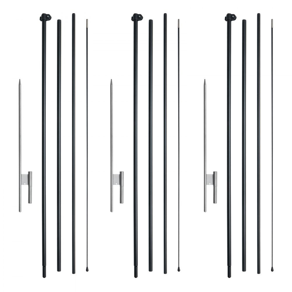 FLB-4.5-3 - 16.3ft VEVOR Feather Flag Pole Kit for Outdoor Events