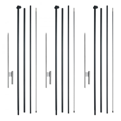 FLB-4.5-3 - 16.3ft VEVOR Feather Flag Pole Kit for Outdoor Events