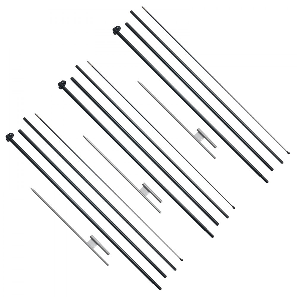 FLB-4.5-3 - 16.3ft VEVOR Feather Flag Pole Kit for Outdoor Events