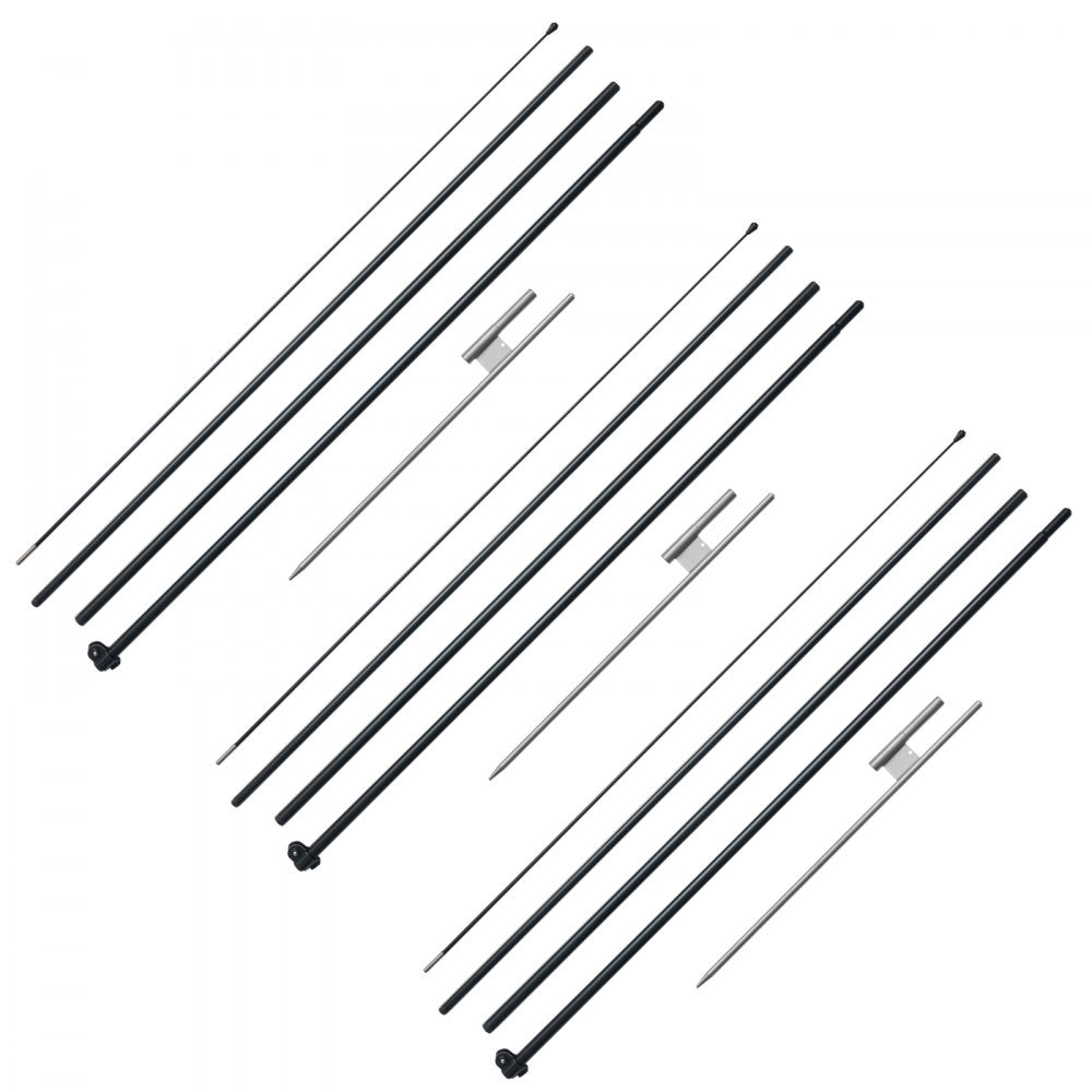 FLB-4.5-3 - 16.3ft VEVOR Feather Flag Pole Kit for Outdoor Events