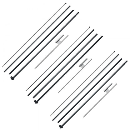 FLB-4.5-3 - 16.3ft VEVOR Feather Flag Pole Kit for Outdoor Events