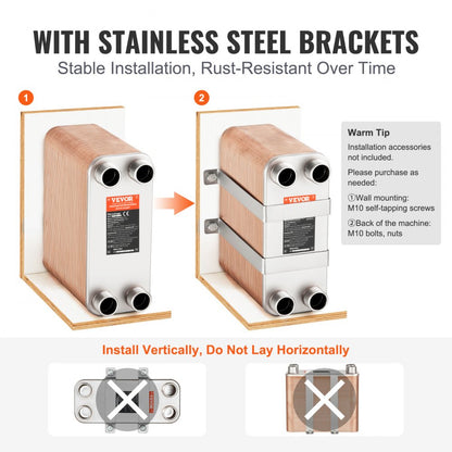 EATB28-100 - 5" x 12" Stainless Steel Heat Exchanger, 100 Plates