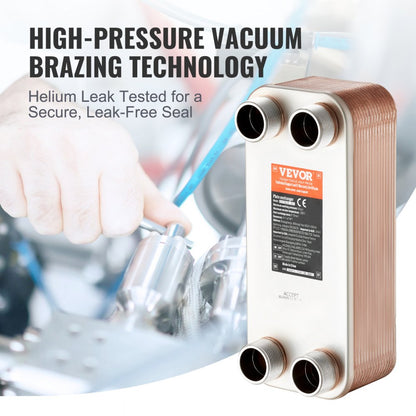 EATB28-30 - 5"x12" VEVOR Stainless Steel Heat Exchanger for Efficient Heating