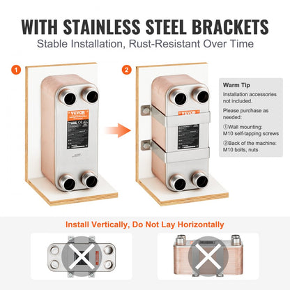 EATB28-50 - 50 Plates 5"x12" Stainless Steel Heat Exchanger for Efficient Heating