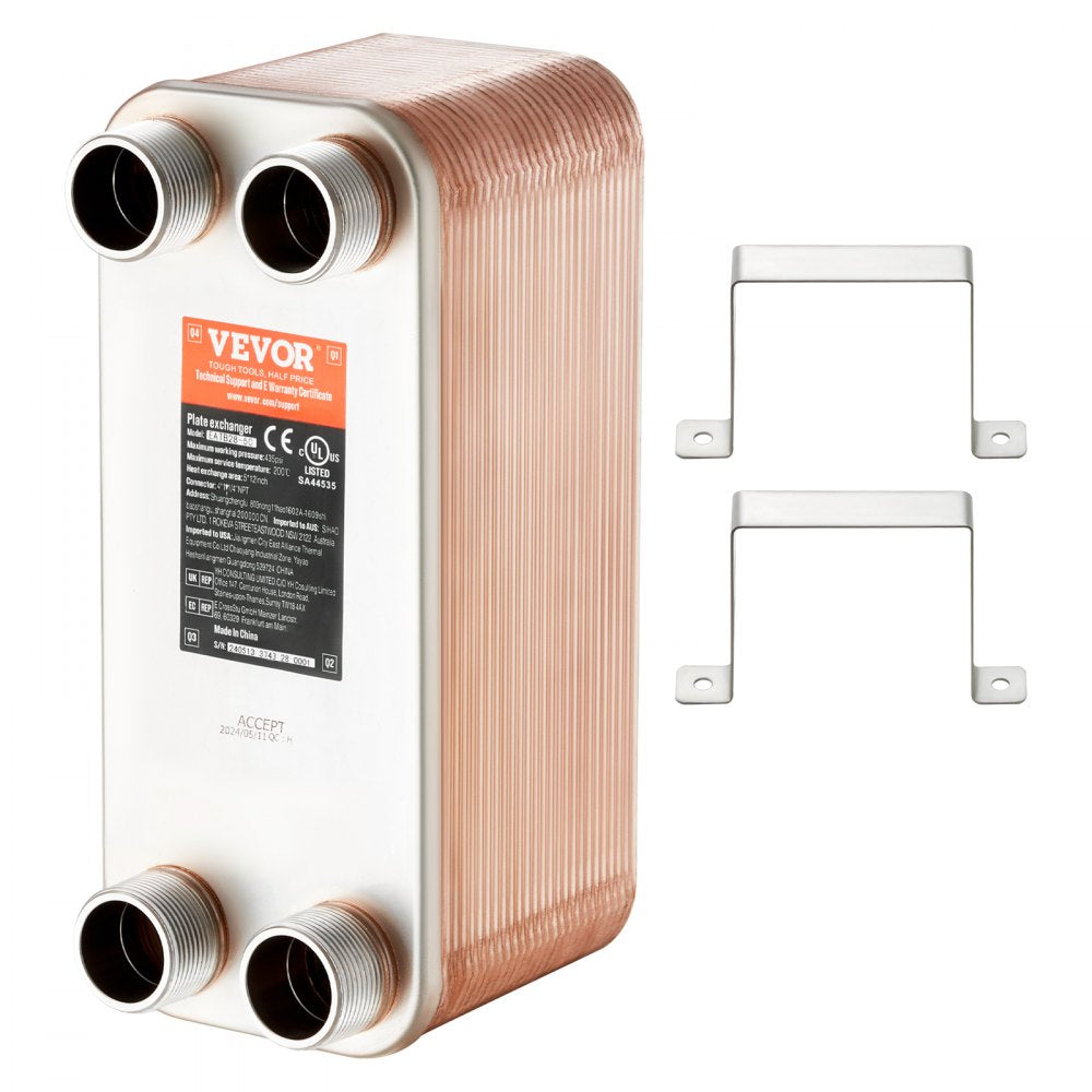 EATB28-50 - 50 Plates 5"x12" Stainless Steel Heat Exchanger for Efficient Heating