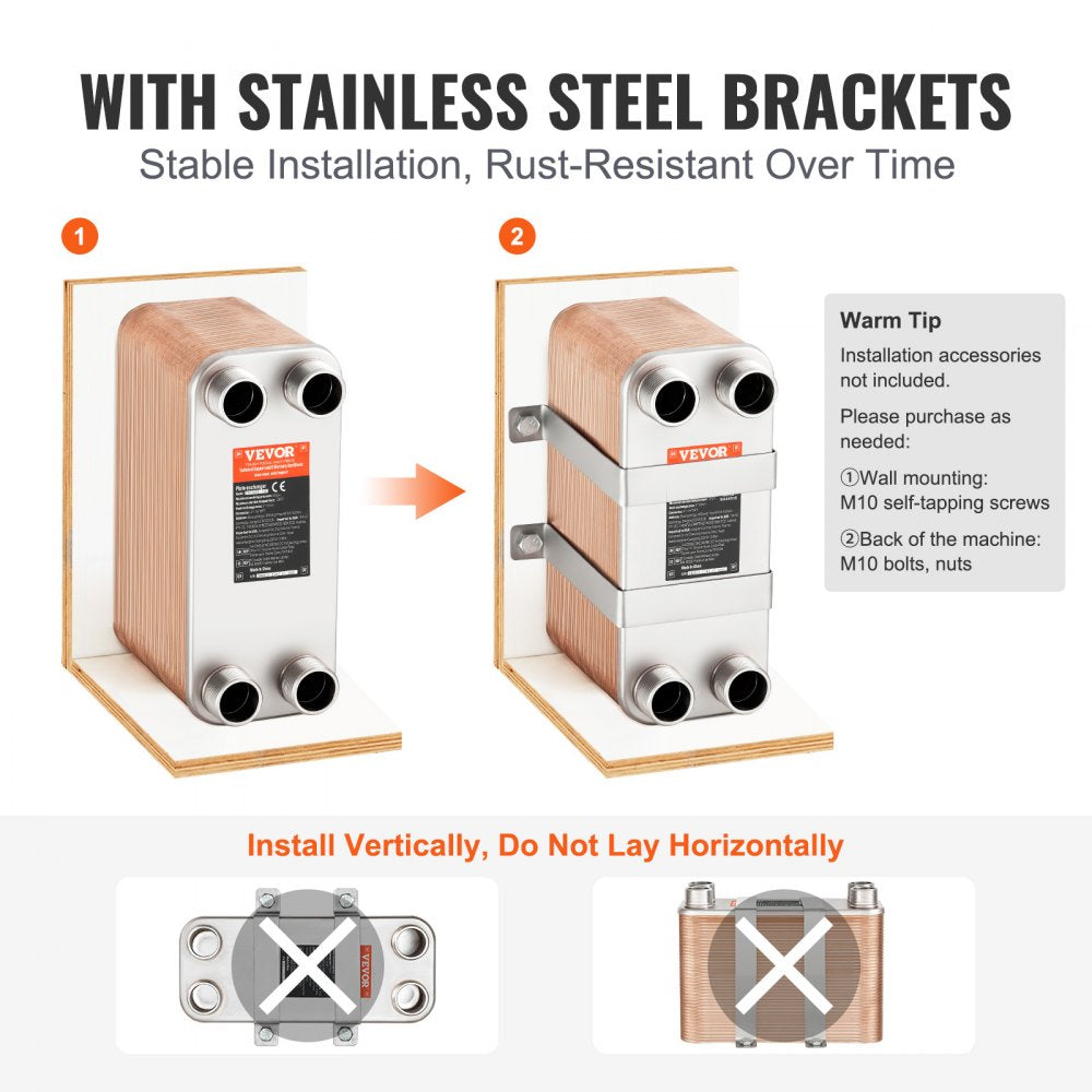 EATB28-80 - 5" x 12" Stainless Steel Heat Exchanger for High Efficiency